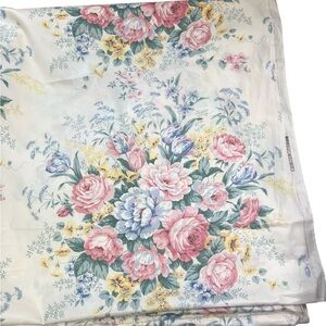 13 Yards Waverly Schumacher Florabunda Roses Tulips Pastels Polished Cotton